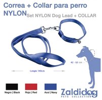 Hondenriem met halsband  1.40 m - 42-52cm