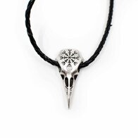 Raaf Vegvisir viking hanger zilver kleur