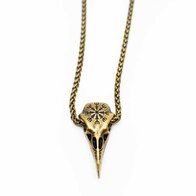 Raaf Vegvisir viking hanger goud kleur