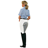 Rijbroek wedstrijd wit met grijs zitvlak