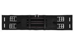 Dressuur singel leer met elastiek.