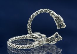 Viking ring wolven,  zilver