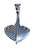 Drakkar vikingschip, zilveren hanger
