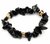 armband obsidiaan vrije vorm steentjes