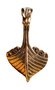 Drakkar vikingschip, brons hanger